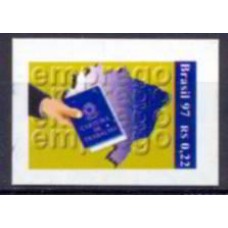 RE0745M-SELO CIDADANIA, CARTEIRA DE TRABALHO - 1997 - MINT