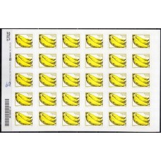 RE0750NF-FOLHA 30 SELOS FRUTAS ONDAS 1MM, BANANA - 1998 - N