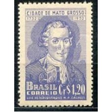 SB0281N-SELO 2º CENTENÁRIO DA CIDADE DE MATO GROSSO - 1952 - N