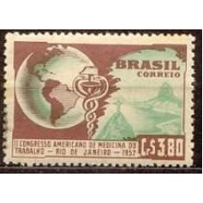 SB0285N-SELO 2º CONGRESSO AMERICANO DE MEDICINA DO TRABALHO - 1952 - N