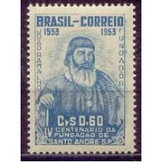 SB0297M-SELO 4º CENTENÁRIO DE SANTO ANDRÉ - 1953 - MINT