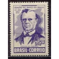 SB0300M-SELO CENTENÁRIO DO BANCO DO BRASIL - 1953 - MINT
