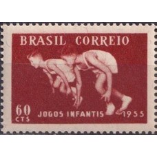 SB0363NA-SELO 5º JOGOS INFANTIS - VARIEDADE: PEDRA NO PÉ DO ATLETA - 1955 - N