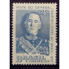 SB0389N-SELO VISITA DO PRESIDENTE DE PORTUGAL GENERAL CRAVEIRO LOPES - 1957 - N