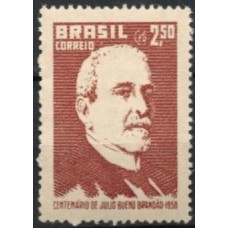 SB0417NA-SELO CENTENÁRIO DO NASCIMENTO DE JÚLIO BUENO BRANDÃO - CHOCOLATE - 1958 - N