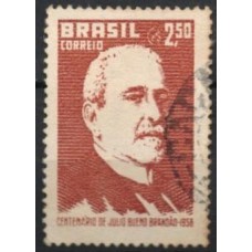 SB0417UA-SELO CENTENÁRIO DO NASCIMENTO DE JÚLIO BUENO BRANDÃO - CHOCOLATE - 1958 - U