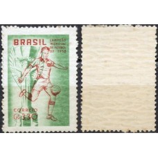 SB0430NY-SELO BRASIL CAMPEÃO MUNDIAL DE FUTEBOL - 1958 SUÉCIA - 1959 - N - MARMORIZADO