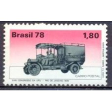 SB1062M-SELO EVOLUÇÃO DOS TRANSPORTES POSTAIS, CARRO POSTAL - 1978 - MINT