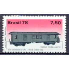 SB1063M-SELO EVOLUÇÃO DOS TRANSPORTES POSTAIS, VAGÃO - 1978 - MINT