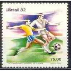 SB1245M-SELO XII CAMPEONATO MUNDIAL DE FUTEBOL NA ESPANHA, DISPUTA - 1982 - MINT
