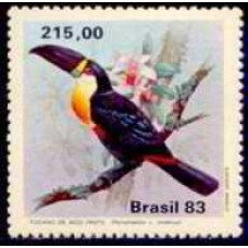 SB1324N-SELO FAUNA BRASILEIRA - TUCANOS, BICO-PRETO - 1983 - N