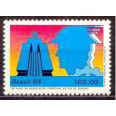 SB1416N-SELO 150 ANOS DA ASSOCIAÇÃO COMERCIAL DO RIO DE JANEIRO - 1984 - N