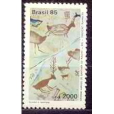 SB1457M-SELO EXPOSIÇÃO FILATÉLICA BRAPEX VI - PINTURAS RUPESTRES, SANTANA DO RIACHO - 1985 - MINT