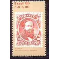 SB1517M-SELO DIA DO SELO - 75º ANIVERSÁRIO DA SOCIEDADE FILATÉLICA BRASILEIRA (DO BLOCO) - 1986 - MINT