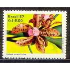SB1572N-SELO CINQUENTENÁRIO DA SOCIEDADE BRASILEIRA DE ORQUIDÓFILOS, CATTLEYA GUTTATA - 1987 - N