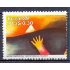 SB1627NA-SELO BICENTENÁRIO DA INCONFIDÊNCIA MINEIRA, MÃO/SÍMBOLO - 1989 - N