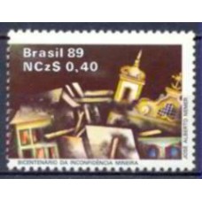 SB1629N-SELO BICENTENÁRIO DA INCONFIDÊNCIA MINEIRA, CENÁRIO BARROCO - 1989 - N