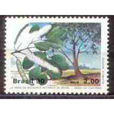 SB1665N-SELO 40 ANOS DA SOCIEDADE BOTÂNICA DO BRASIL, SABIÁ - 1990 - N