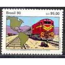 SB1696M-SELO XVII CONGRESSO PANAMERICANO DE ESTRADAS DE FERRO - 1990 - MINT