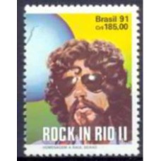 SB1720M-SELO FESTIVAL ROCK IN RIO II, RAUL SEIXAS - 1991 - MINT