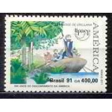 SB1754N-SELO UPAEP - VIAGENS DO DESCOBRIMENTO - 500 ANOS DO DESCOBRIMENTO DA AMÉRICA, FRANCISCO DE ORELLANA - 1991 - N
