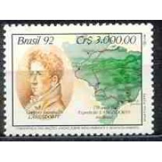 SB1797N-SELO 170 ANOS DA EXPEDIÇÃO LANGSDORFF NO BRASIL - CONFERÊNCIA ONU SOBRE MEIO AMBIENTE E DESENVOLVIMENTO, LANGSDORFF - 1992 - N