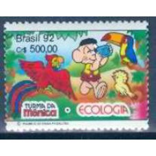 SB1803N-SELO TURMA DA MÔNICA - ECOLOGIA - CONFERÊNCIA ONU SOBRE MEIO AMBIENTE E DESENVOLVIMENTO, CASCÃO - 1992 - N