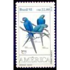 SB1865M-SELO UPAEP - FAUNA EM EXTINÇÃO - ARARAS BRASILEIRAS, ARARAS AZUIS - 1993 - MINT