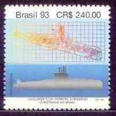 SB1877N-SELO LANÇAMENTO DO TAMOIO - PRIMEIRO SUBMARINO CONSTRUÍDO NO BRASIL - 1993 - N