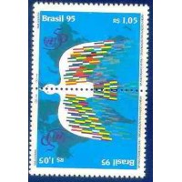 SB1971NS-SE-TENANT 50º ANIVERSÁRIO DA ONU - ORGANIZAÇÃO DAS NAÇÕES UNIDAS - 1995 - N SB1971NS-SE-TENANT 50º ANIVERSÁRIO DA ONU - ORGANIZAÇÃO DAS NAÇÕES UNIDAS - 1995 - N