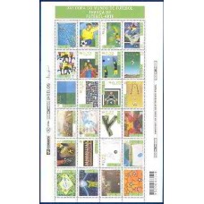 SB2113MFA-FOLHA XVI COPA DO MUNDO FRANÇA 98 - FUTEBOL ARTE - 1998 - MINT - COM MARCA DE DOBRA
