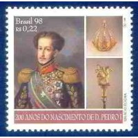 SB2169M-SELO 200 ANOS DO NASCIMENTO DE DOM PEDRO I - 1998 - MINT SB2169M-SELO 200 ANOS DO NASCIMENTO DE DOM PEDRO I - 1998 - MINT