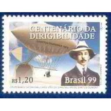 SB2202N-SELO 100 ANOS DA DIRIGIBILIDADE - VOO DO DIRIGÍVEL Nº 3 DE SANTOS DUMONT - 1999 - N