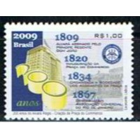 SB2824M-SELO 200 ANOS DO ALVARÁ RÉGIO - CRIAÇÃO DA PRAÇA DO COMÉRCIO - 2009 - MINT