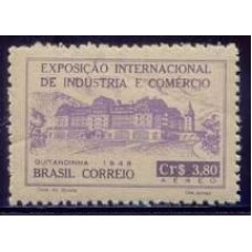SBA066N-SELO AÉREO EXPOSIÇÃO INTERNACIONAL DE INDÚSTRIA E COMÉRCIO, CR$ 3,80 - 1948 - N
