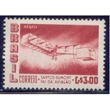 SBA079M-SELO AÉREO ALBERTO SANTOS DUMONT (DO BLOCO) - 1956 - MINT