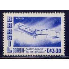 SBA081M-SELO AÉREO EXPOSIÇÃO FILATÉLICA ANO SANTOS DUMONT, 3,30 - 1956 - MINT