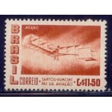 SBA084N-SELO AÉREO EXPOSIÇÃO FILATÉLICA ANO SANTOS DUMONT, 11,50 - 1956 - N