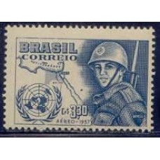 SBA086M-SELO AÉREO PARTICIPAÇÃO DO EXÉRCITO BRASILEIRO NO CONFLITO DO CANAL DE SUEZ - 1957 - MINT