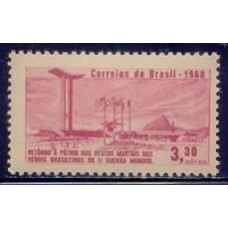 SBA102M-SELO AÉREO RETORNO DAS CINZAS DOS PRACINHAS - 1960 - MINT