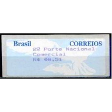 SE0010NA-SELO-ETIQUETA POMBA BRANCA FUNDO AZUL, 0,51 - 1997 - N SE0010NA-SELO-ETIQUETA POMBA BRANCA FUNDO AZUL, 0,51 - 1997 - N