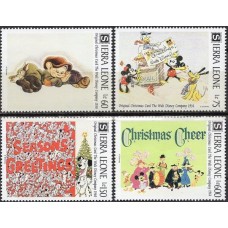 SER1391N-SÉRIE CARTÕES DE NATAL DA COMPANHIA WALT DISNEY I - SERRA LEOA - 1991 - N