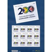SI0124MF-FOLHA 12 SELOS INSTITUCIONAIS 200 ANOS DE RELAÇÕES DIPLOMÁTICAS COM A GRÃ-BRETANHA - 2025 - MINT