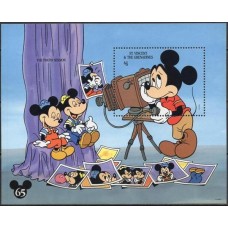 SVIB268M-BLOCO 65º ANIVERSÁRIO DO MICKEY III - SÃO VICENTE - 1994 - MINT