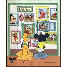 SVIB270M-BLOCO 65º ANIVERSÁRIO DO MICKEY IV - SÃO VICENTE - 1994 - MINT