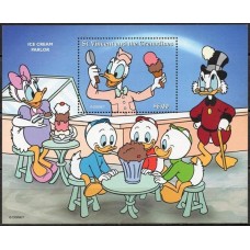 SVIB318M-BLOCO PERSONAGENS DISNEY NO TRABALHO I - COMÉRCIO - SÃO VICENTE - 1995 - MINT
