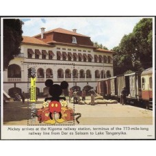 TANB208M-BLOCO 65º ANIVERSÁRIO DO MICKEY I - TANZÂNIA - 1994 - MINT