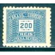 TX0054N-SELO TAXA FILIGRANA E, 200 RÉIS - 1923 - N