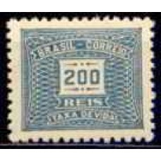TX0079N-SELO TAXA CIFRA HORIZONTAL FILIGRANA 'O', 200 RÉIS - 1940 - N