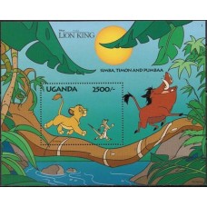 UGAB209N-BLOCO O REI LEÃO I - UGANDA - 1994 - N